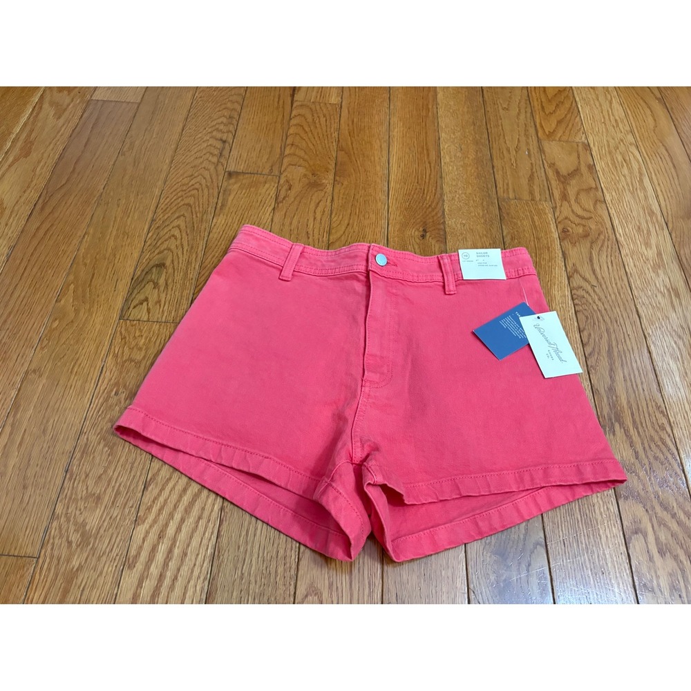 Universal Thread High Rise Sailor Shorts Coral Pink Comfort Stretch Size 10 NWT